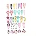 Frcolor 30Pcs Animal Pattern Print Hair Clips Kids Cartoon Design Barrettes Girls Metal Snap Hairpin