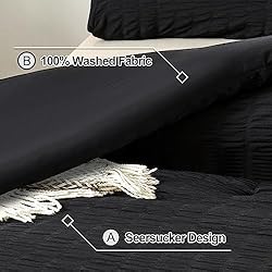 Andency Black Comforter Full Size (79x90 Inch), 3