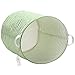 Sea Team 19.7 Inches Large Sized Waterproof Coating Ramie Cotton Fabric Folding Laundry Hamper Bucket Cylindric Burlap Canvas Storage Basket (19.7