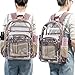 ibeacos Heavy Duty Clear Backpack Stadium Approved Transparent Bookbag See Through Backpack Fits 15 Inch Laptop for Adults Women Men Colloge Work Travel,Rose Gold
