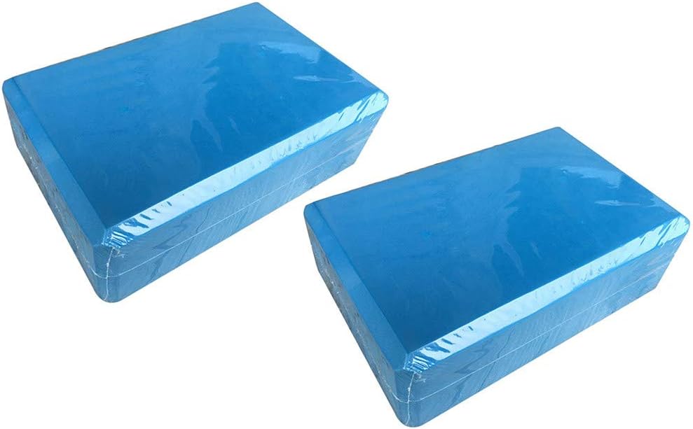 555 SFHHJSA 2 Pack High Density Yoga Blocks, Lightweight EVA Foam Brick, Stability Blocks for Home Gym, Odour Resistant Pilates Blocks, Support Deepen Poses Strength Exercise Support Pad