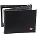 Mens Leather Wallet Spring Money Clip Z Shape Trifold Bifold 11 Card Slots 2 IDs Black