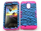 Samsung Galaxy S II S2 Epic 4G Touch ZEBRA MA-TE536 HYBRID 2-1 SHOCKPROOF KOOLKASE CASE WITH MAGENTA HOT PINK SILICONE SKIN