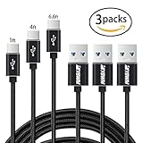 USB 3.0 Type C Cable, YBWM Nylon Braided USB A to C Cord Fast Charging Sync Cable Set of 3, Usb C Cables Quick Charge for LG V20 G6 G5, Nexus 6P 5X, Nintendo Switch, Google Pixel, Samsung S8, S8 plus