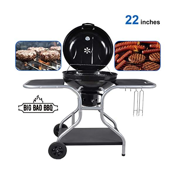 EasyGoProducts-Big-Bad-Charcoal-BBQ-Grill–Large-Size-Barbeque-Grill-for-Outdoor-Cooking–Cooking-Area-22-Diameter