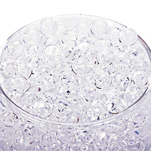 BYMORE 50000 Clear Water Gel Jelly Beads Vase Fillers for Floating Pearls, Floating Candle Making, Wedding Centerpiece, Floral Arrangement