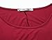 JollieLovin Women's Plus Size Tops Summer Tunic Short Sleeve Loose Fit T-Shirt to Wear with Leggings(Wine Red,3X)