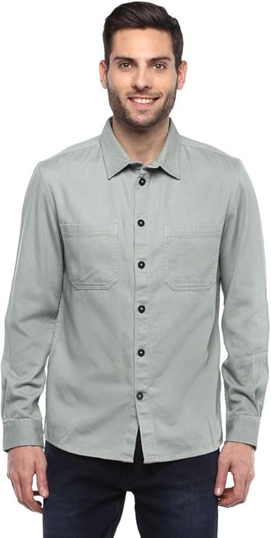 Chemise verte homme celio Clearance