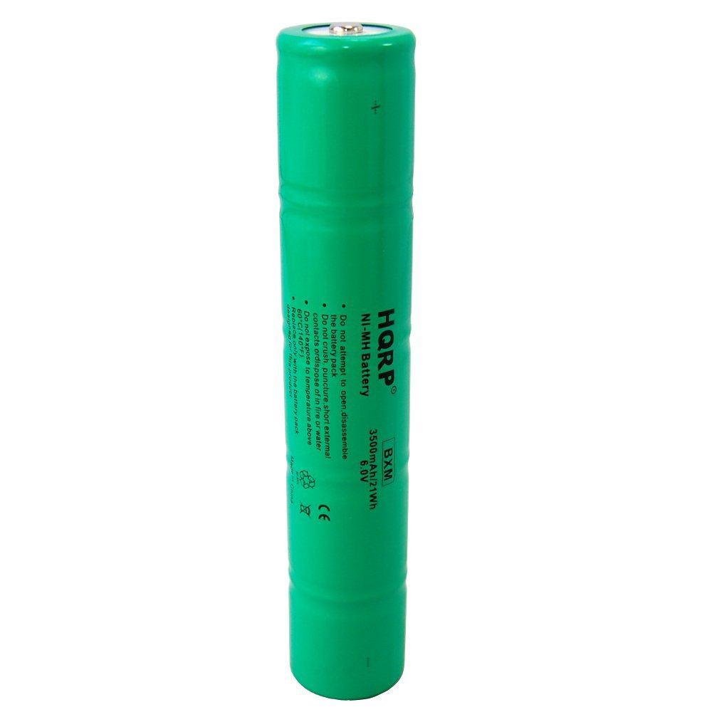 HQRP Ultra High Capacity NiMh 1/2D 6V 3500mAh Rechargeable Battery