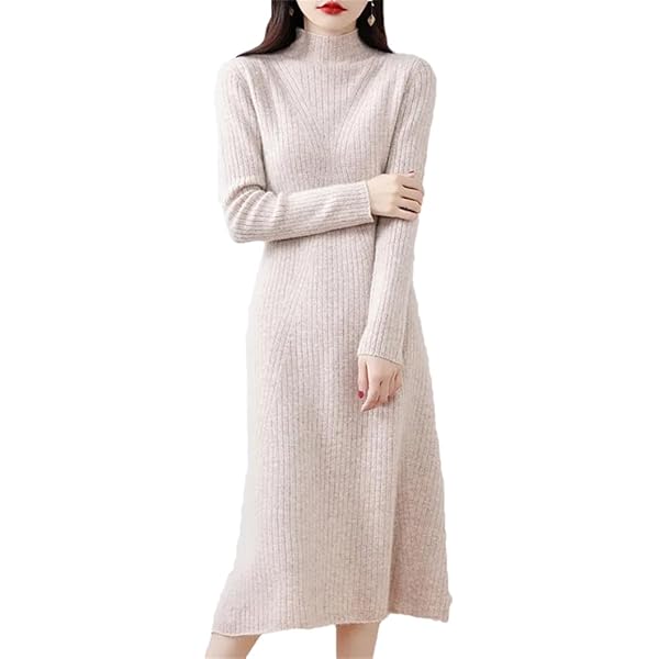 Moda Sueter Largo Maxi Jersey Mujer Tipo Vestido Vestido De Suéter