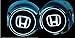 JSAMZ Car Logo LED Cup Pad led Cup Coaster USB Charging Mat Luminescent Cup Pad LED Mat Interior Atmosphere Lamp Decoration Light (Honda)