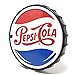 Pepsi-Cola  Bottlecap - Reproduction Vintage Advertising Sign - Battery Powered LED Neon Style Light - 12 Inch Diameter