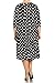 Pastel by Vivienne Women's A-Line Trapeze Midi Dress Plus Size X-Large Polka Dot Black
