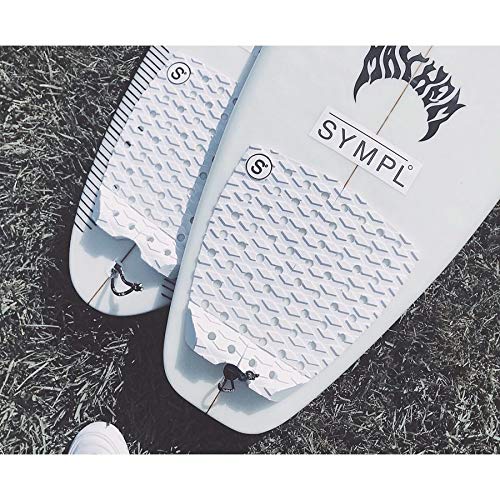 SYMPL Surfboard Traction Pad • 2 Pieces • Maximum Grip, 3M Adhesive for Surfboard, Skimboard, Longboard (Black) - Thumbnail 4