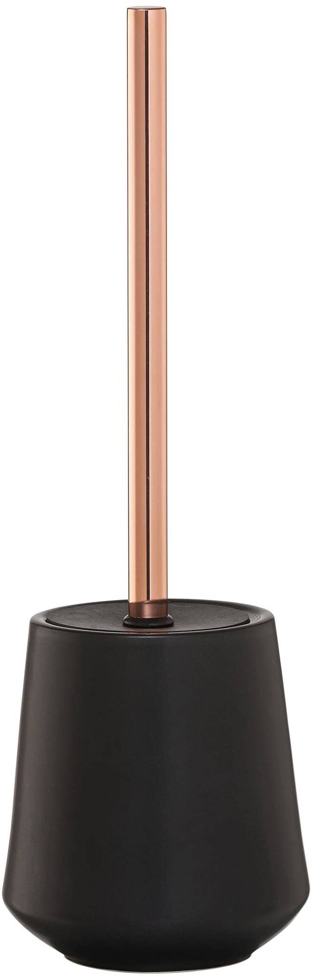 Sealskin Conical Toilet Brush, Porcelain, Black, 12.3 x 39 x 12.3 cm