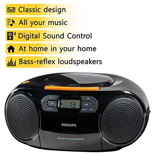 Philips Stereo CD Player, Portable Cassette Player, Portable Boombox