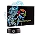 3D Optical Illusion Night Light - 7 LED Color Changing Lamp - Cool Soft Light Safe For Kids - Solution For Nightmares - Marvel Comics Avengers Spiderman