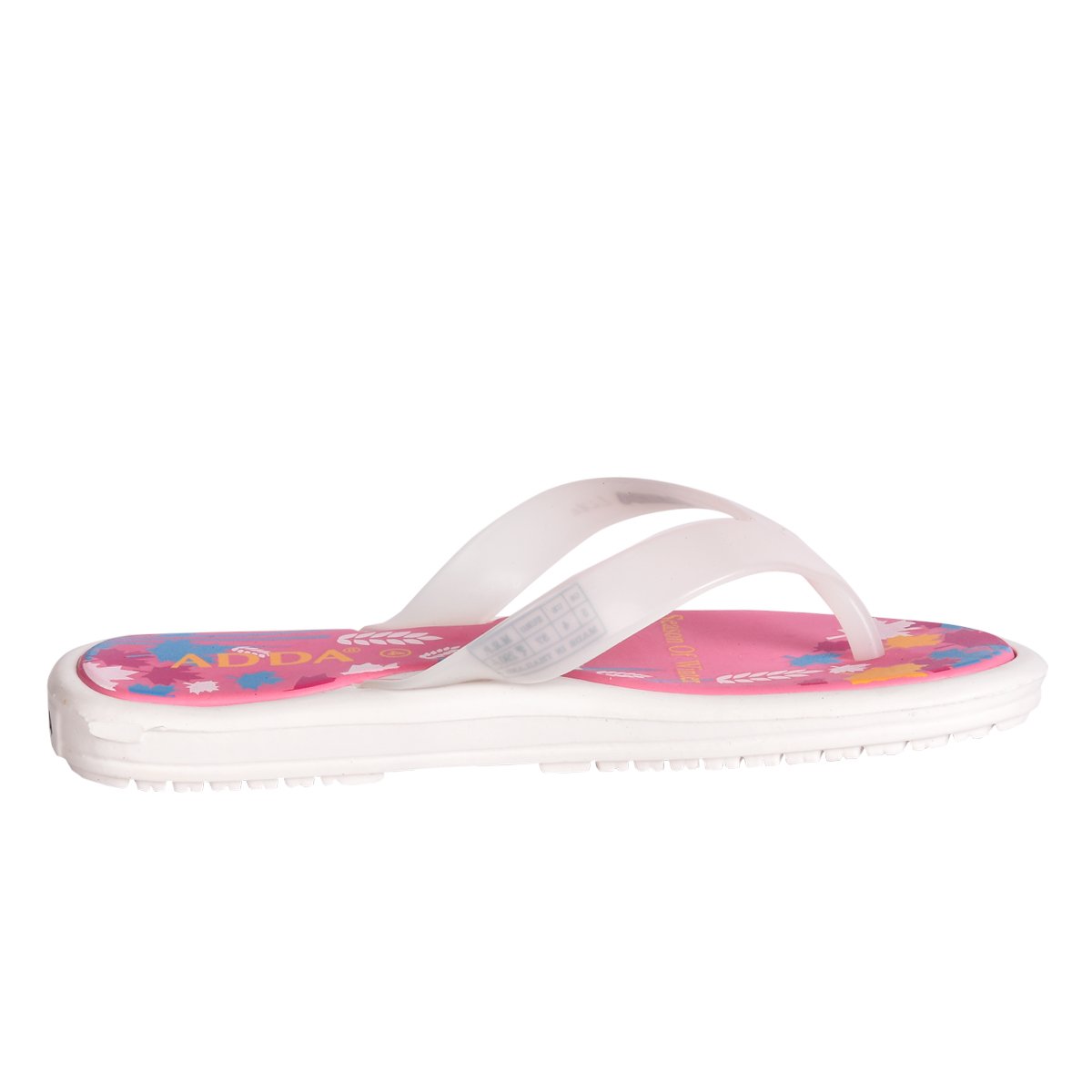 adda women's pink white rubber slipper (mini_1)