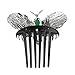Aukmla Hair Comb Clip Titanic Ross Butterfly Headpiece Wedding for Daily and Party