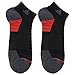 adidas Men's Superlite Prime Mesh Low Cut Sock (2-Pair), Black/Dark Grey/Scarlet, Large, (Shoe Size 6-12)