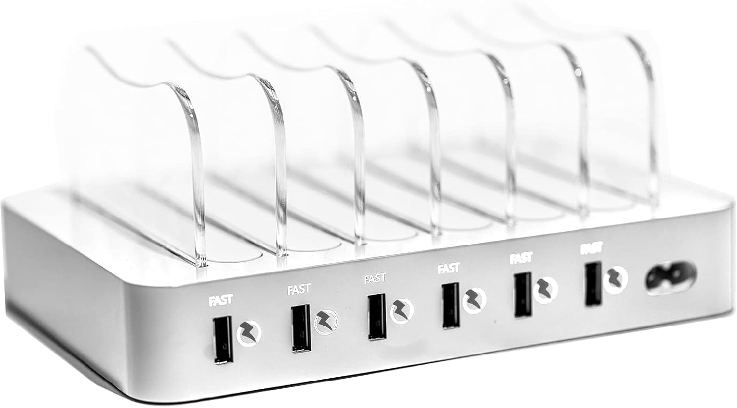 Hercules Tuff Charging Station for Multiple Devices, with 6 USB Ports, Compatible with Cell Phones, Smart Phones, Tablets, and Other Electronics