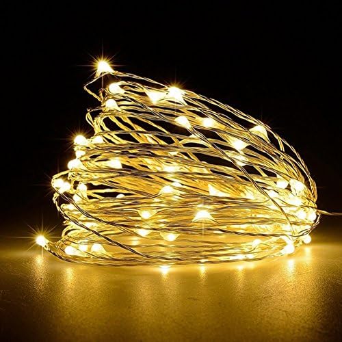 Cakuja Dimmable String Lights Copper Wire Lights, Décor Rope Lights For Seasonal Decorative Christmas Holiday, Wedding, Parties(100 Led s, 33 ft, Warm White)