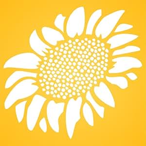 amazoncom sunflower stencil size 325w x 4h reusable wall