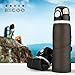 Collapsible Water Bottles - 750ML,Medical Grade,BPA Free,FDA Approved,.Can Roll Up,26oz,Leak Proof Foldable Sports & Outdoor Water Bottles