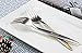 CLEARANCE fimicc Flatware Set with 24K Gold Plated 18/10 Stainless Steel - Elegant Silverware set of 20 Pieces - Cutlery Set Service for 4
