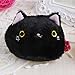 Mimgo Mini Palm Sandbags Soft Cat Plush Toys Cute Cartoon Cat Doll For Children (Black)