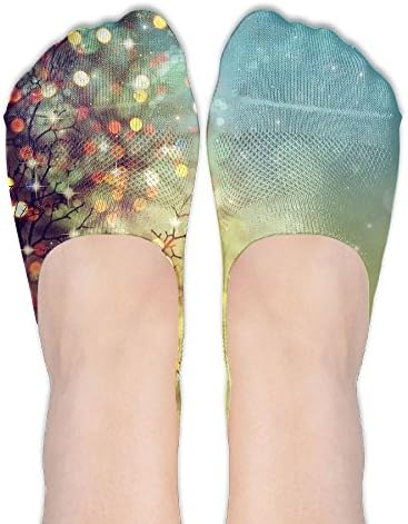 Shining Background Fashion No Show Socks Cotton Socks For Women