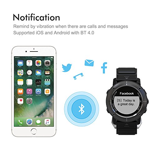 HAMSWAN Sport Watch, UW80 GPS Smart Watch IP68 Waterproof Running Watch Bluetooth Fitness Tracker with 11 Sports Mode Dynamic Heartbeat Rate for Outdoor Enthusiasts/Explorers (Grey) - Thumbnail 3
