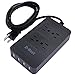 D-Best Compact 4 Outlets Surge Protector Power Strips with 4 Smart USB Charging Ports and 6 Ft Extension Cord (Black)