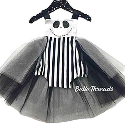 Qinngsha Newborn Toddler Baby Girl Halloween Lace Romper Fashion Costume Stripe Halter Romper Tutu Skirt Jumpsuit Outfit (1pcs)