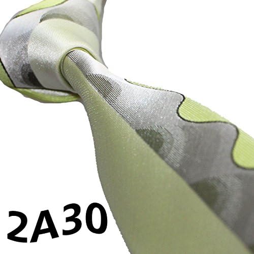 2016 Latest Style Tie Grass Green/Black/White Patchwork Geometric Design Neckties