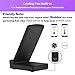 Rioddas Fast Wireless Charger QI Wireless Charging Stand Pad Built-in Cooling Fan for Apple iPhone X iPhone 8 iPhone 8 Plus Samsung Galaxy Note 8 S8 S8 Plus S7 Edge S7 S6 Edge Plus Note 5