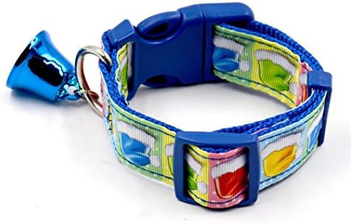 The New Christmas Design Pet Dog Collar Christmas Pet Collars Dog Collar Green (L, Blue)