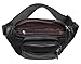 Polare Napa Cowhide Leather Fanny Pack Waist Bag For Outdoor Travel Camping Cycling Running Black-Large