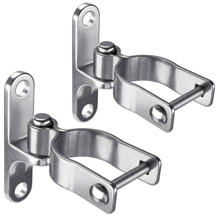Insaga 2Pack Chain Link Gate Hinge Brackets | 35mm for Farm Gates, 304 Stainless Steel Pipe Hinge With 15.5mm Pin