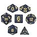 Wiz Dice Series III - Polyhedral Dice Set for Tabletop RPG Adventure Games with a Dice Box - DND Dice Set, Suitable for MTG and Dice Games Alike - Dreamless Night - 7 ct