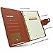 EzSos A5 Notebook, Refillable Journal, 6 PU Leather Notebook, Personal Agenda with Label, A5 Diary with Magnetic Clasp/Card Holder/Pen Loop, 106 Lined Pages, A5 / 8.4 X 6.1 Inches, Brown/Beige