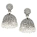 Efulgenz Silver Tone Jhumka Earrings for Women Oxidized Indian Earrings Boho Oxidized Traditional Temple Jhumka Jhumki Earrings for Women Indian Oxidized Jewelry