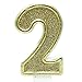Birthday Party Sparkling Chic Glitter Number Cake Candle (2, Champagne Gold)