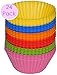 #1 Non Stick Silicone Cupcake Cups 24 Pack - Rainbow Bright Standard Silicone Reusable Heat Resistant Baking Cups - Cupcake Molds / Liners - 24 Count
