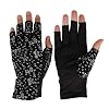 JIAHG Zomerhandschoenen voor dames, halve vingers, katoen, fietshandschoenen, korte kanten handschoenen, antislip, anti…