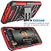 Tekcoo for Moto Z Play Case, for Moto Z Force Holster Belt, [Hoplite] Shock Absorbing [Red] Locking Clip Defender Full Body Kickstand Carrying Armor Cases Cover for Motorola Moto Z Force/Play Droid