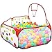 ISusser Kids Ball Pit Ball Tent Toddler Ball Pit with Basketball Hoop for Toddlers 4 Ft/120CM (Balls not Included)