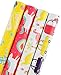 WRAPAHOLIC Birthday Wrapping Paper Roll - Dinosaur Rainbow Pony with Cut Lines - 4 Rolls - 30 inch X 120 inch Per Roll