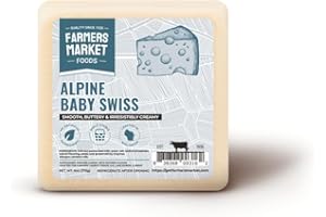 DELI DIRECT Farmers Market, Gluten Free, Keto, Paleo, Low Sodium, Zero Sugar, Wisconsin Cheese Gift Sets, 1-Pack, Alpine Baby Swiss