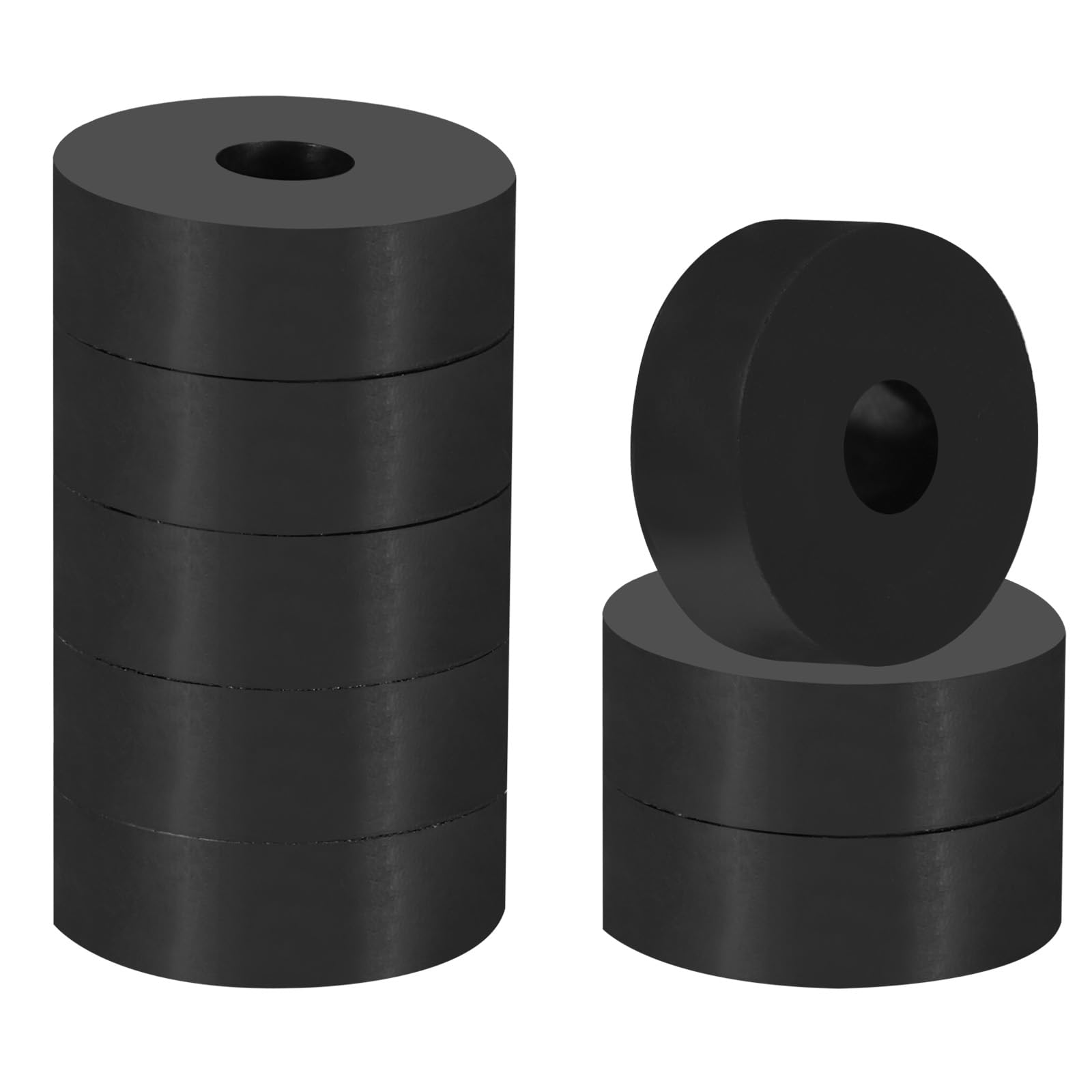 PATIKIL Multi Purpose Rubber Spacer, 16 Pcs 1.4"OD 0.4"ID 0.6"Thick Neoprene Round Anti-Vibration Isolation Pads Isolator Rubber Bushings Spacer Washer for HVAC Bolts Car Accessories